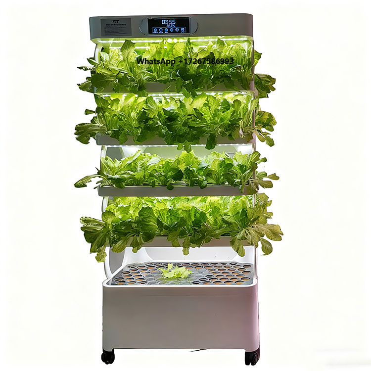 Smart Garden System - ระบบปลูกผักแนวตั้งอัจฉริยะแบบไฮโดรโปนิกส์ – เครื่องปลูกผักในร่มแบบอัตโนมัติ พร้อมไฟ LED สำหรับปลูกผัก