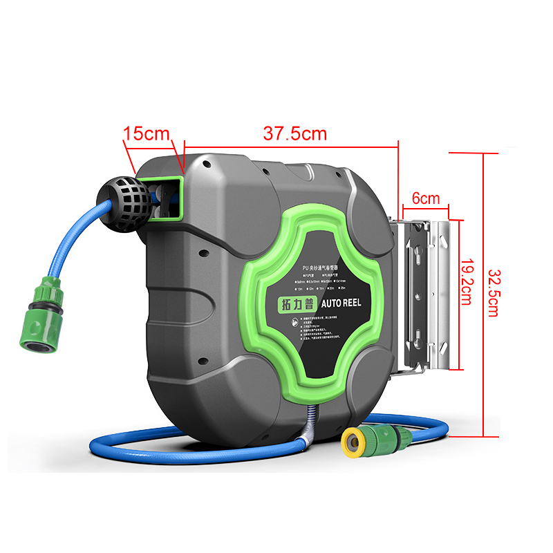 Smart Garden Kit - กลองท่อจ่ายน้ำอัตโนมัติแบบพับเก็บได้ยาว10/15/20ม. 4วินาทีระบบชลประทานล้างรถติดผนังกลองโฟมน้ำ