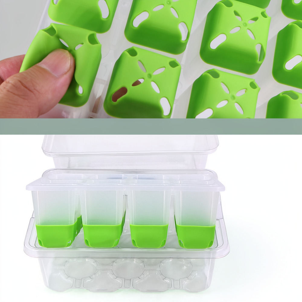 Indoor Garden Kit - ถาดเพาะต้นกล้าซิลิโคนแบบใช้ซ้ำได้ สำหรับปลูกต้นไม้ในร่ม ไม้อวบน้ำ และผัก