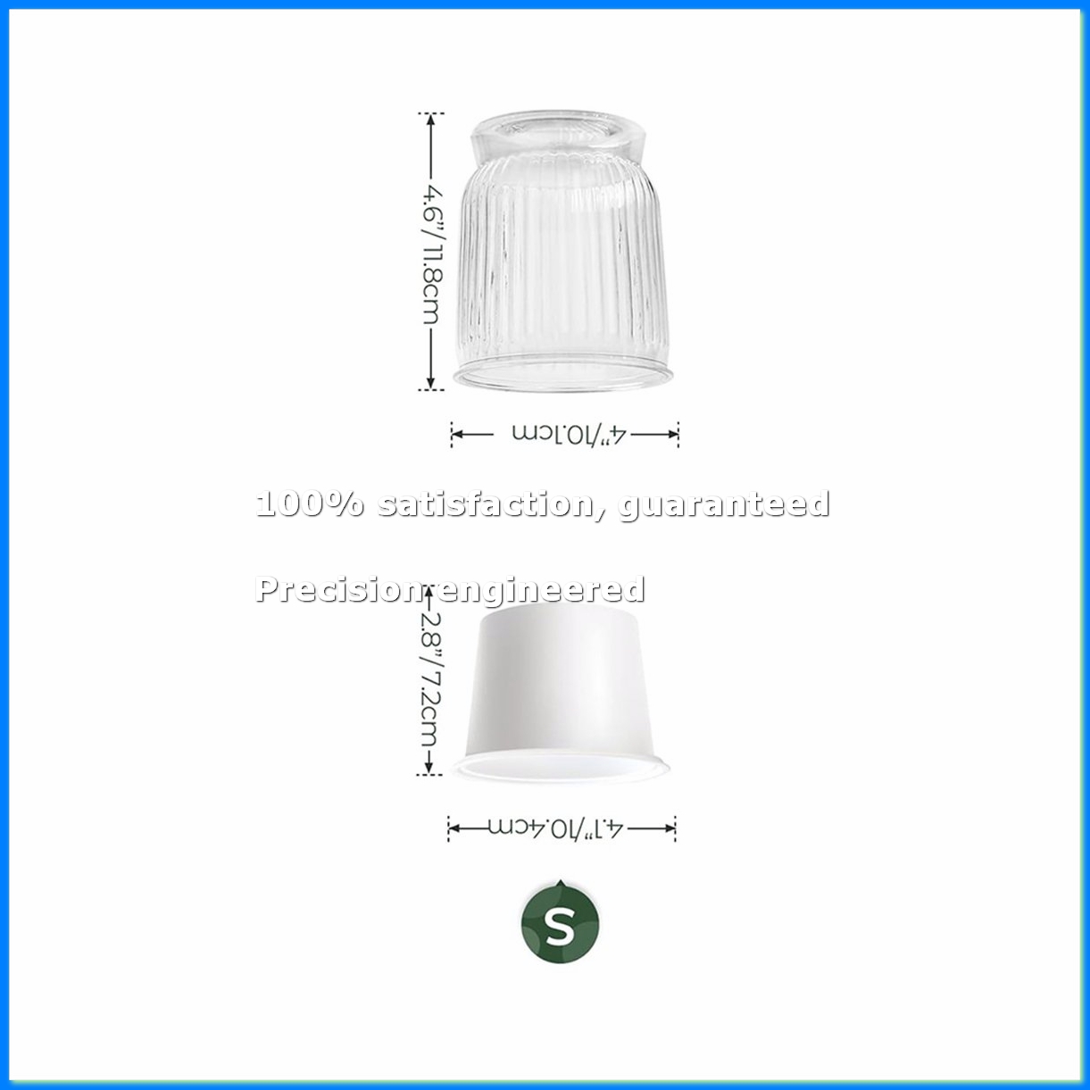 Self Watering Planter - กระถางต้นไม้แบบรดน้ำเองได้, กระถางต้นไม้ขนาดเล็ก 4 นิ้ว, กระถางต้นไม้แบบรดน้ำเองได้พร้อมถังเก็บน้ำลึก, กระถางดอกไม้