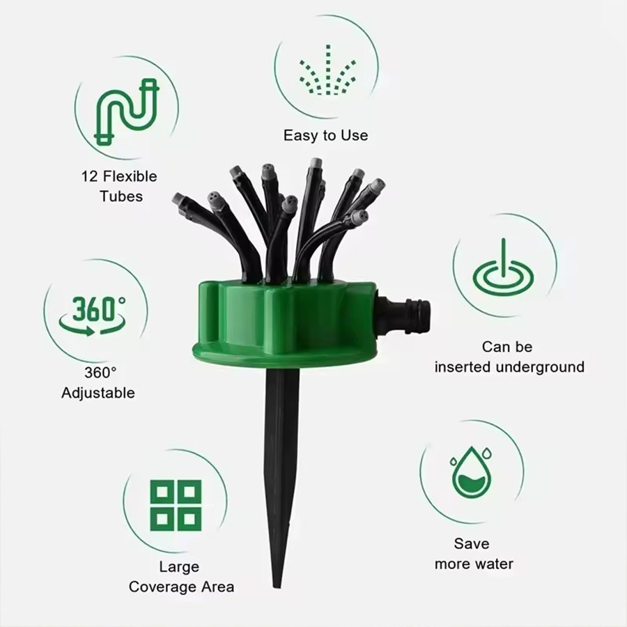 360 °   สปริงเกอร์รดน้ำสวนแบบห - Automatic Watering บทวิจารณ์และราคา