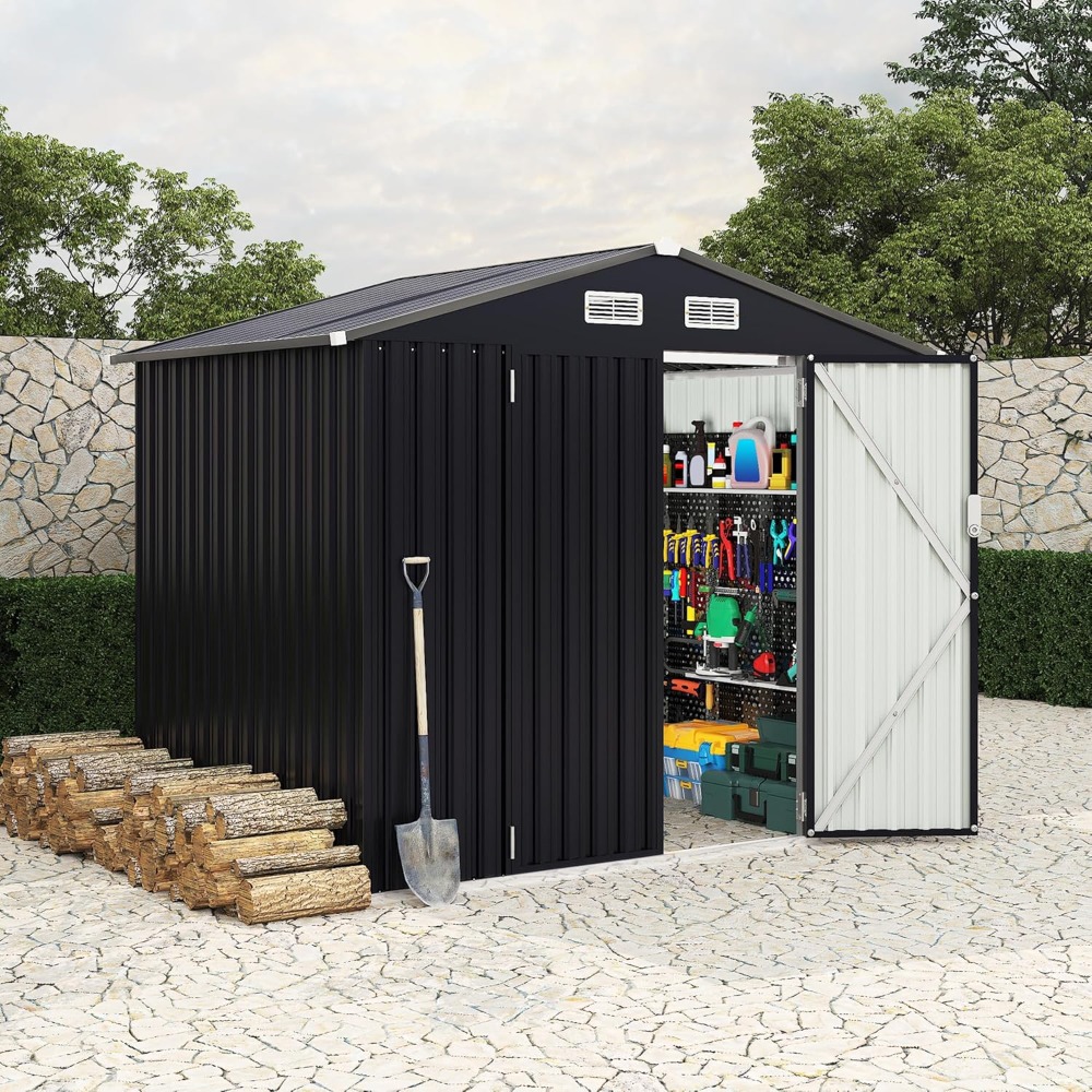 โรงเก็บของโลหะขนาด 6x8 ฟุต สำห - Indoor Garden Kit บทวิจารณ์และราคา