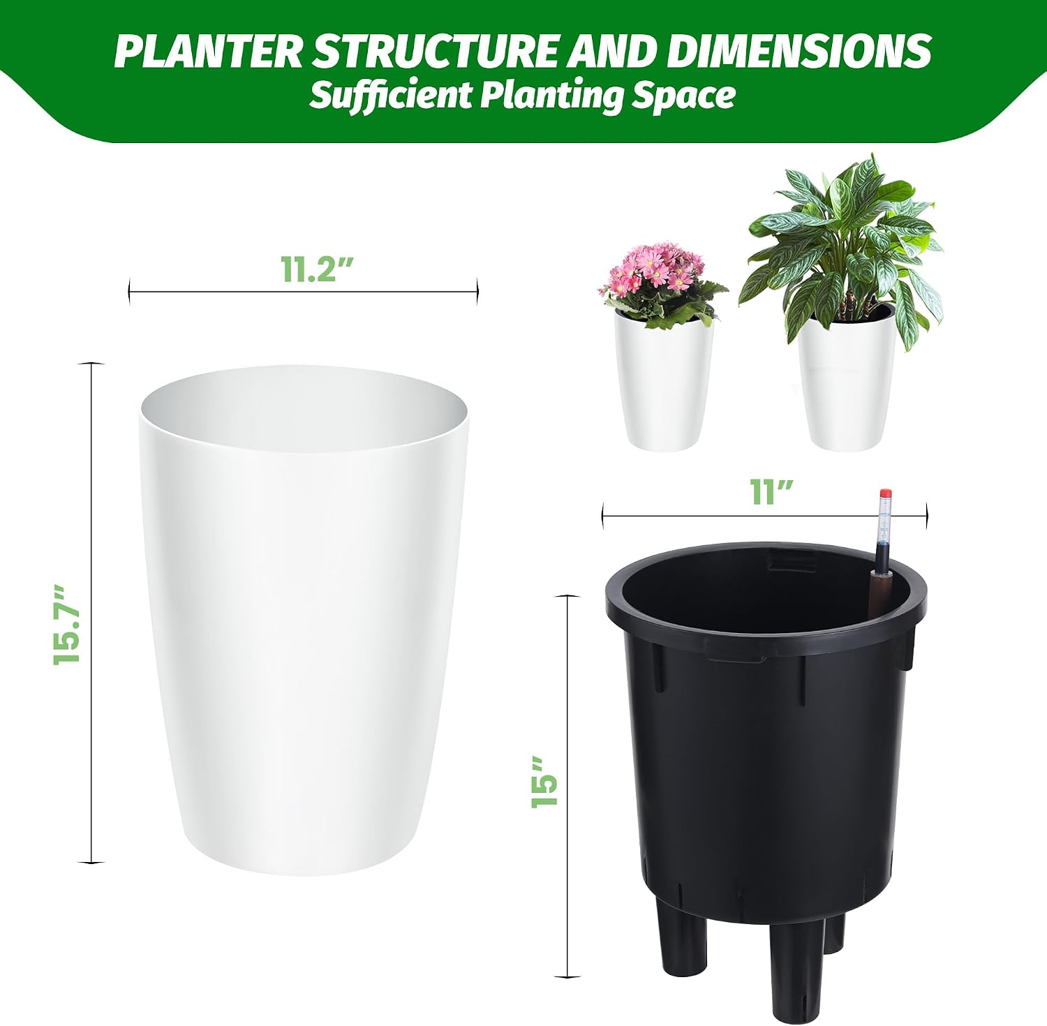Tacleekii กระถางต้นไม้สูง 16 น - Indoor Garden Kit บทวิจารณ์และราคา