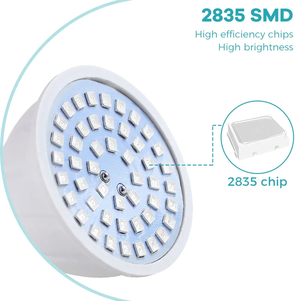 หลอดไฟปลูกต้นไม้ LED 220V ขั้ว - Plant Grow Light Full Spectrum บทวิจารณ์และราคา