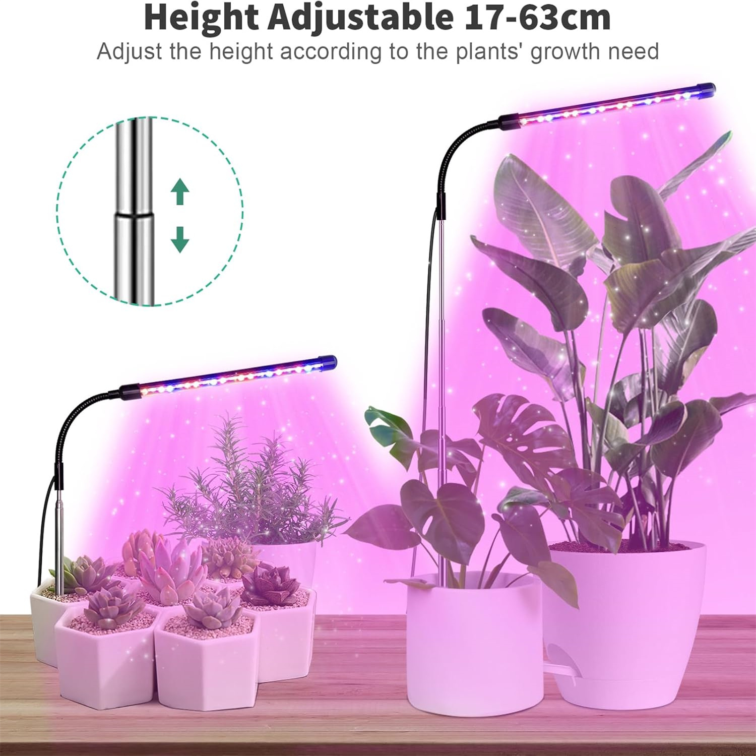 3 สี USB Grow โคมไฟพืชเต็มสเปก - Plant Grow Light Full Spectrum บทวิจารณ์และราคา