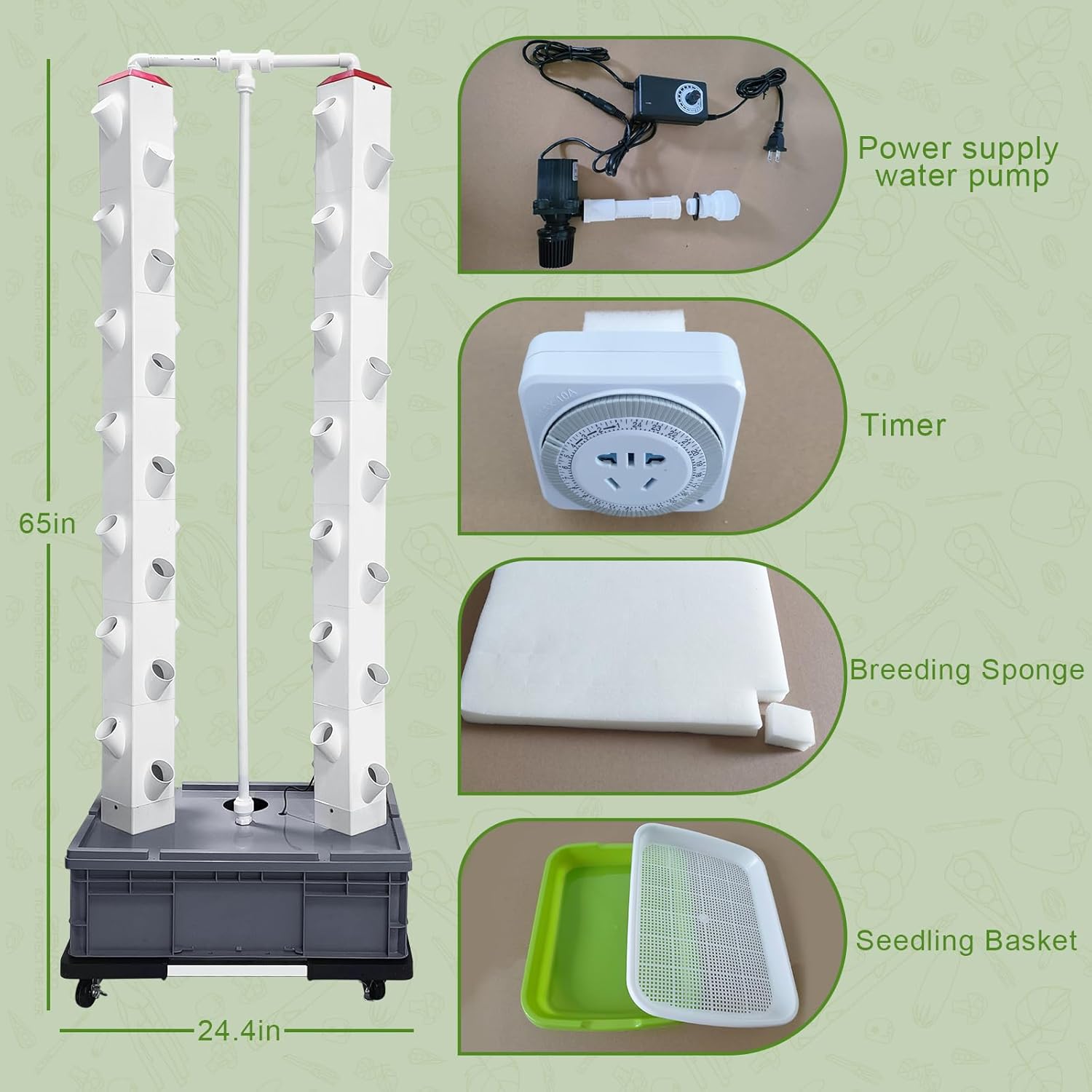 ระบบปลูกผักไฮโดรโปนิกส์แบบทาวเ - Hydroponic Grow Pod บทวิจารณ์และราคา