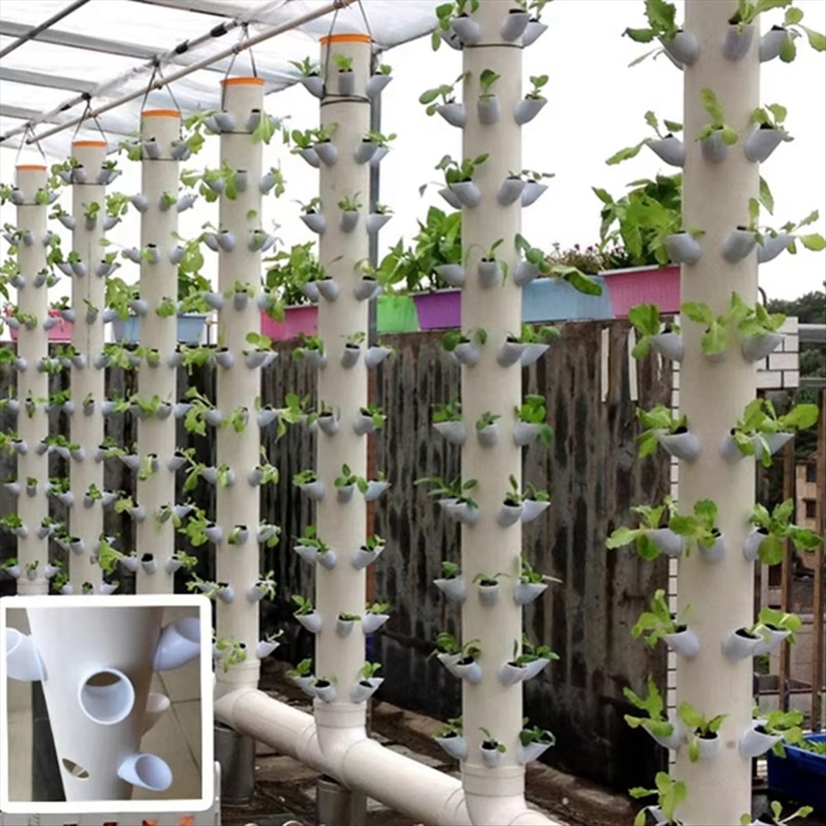 กระถางปลูกพืชไฮโดรโปนิกส์แบบแน - Hydroponic Tower บทวิจารณ์และราคา
